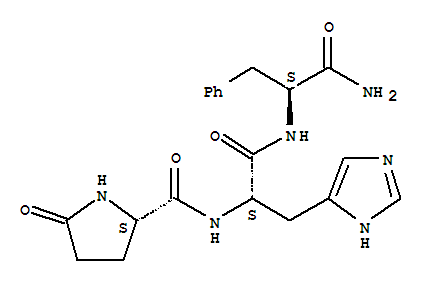 Structure of 5-Oxo-L-Pro-L-His-L-Phe-NH2