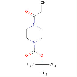 Structure of 1-Piperazinecarboxylic acid, 4-(1-oxo-2-propenyl)-, 1,1-dimethylethylester