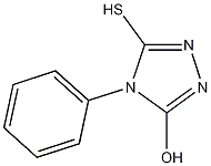 5-巯基-4-苯基-4氢-3-羟基-1,2,4-三唑结构式