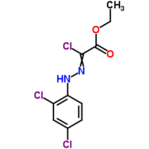 Structure of acetic acid, 2-chloro-2-[2-(2,4-dichlorophenyl)hydrazinylidene]-, ethyl ester