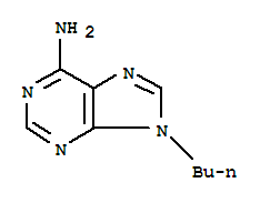 Structure of 9H-Purin-6-amine, 9-butyl-