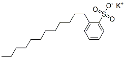 Structure of potassium dodecylbenzenesulphonate