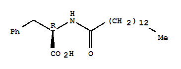 Structure of D-Phenylalanine,N-(1-oxotetradecyl)