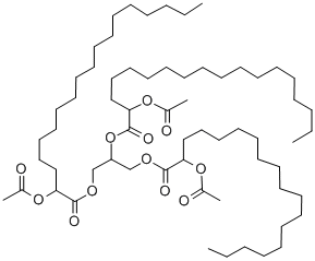 Structure of (ACETYLOXY)-OCTADECANOIC ACID 1,2,3-PROPANETRIYL ESTER