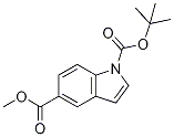 Structure of 1H-Indole-1,5-dicarboxylic acid, 1-(1,1-diMethylethyl) 5-Methyl ester