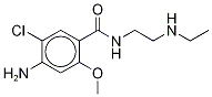 Structure of 4-amino-5-chloro-N-[2-(ethylamino)ethyl]-2-methoxybenzamide