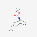 Tert-butyl (1r,5s)-3-(aminomethyl)-8-azabicyclo[3.2.1]octane-8-carboxylate结构式