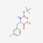 N-Boc-3-iodo-DL-phenylalanine结构式