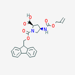 Structure of (2S,4R)-4-Alloc-amino-1-Fmoc-Pyrrolidine-2-carboxylic acid