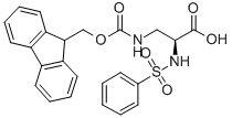 Structure of FMOC-(S)-3-AMINO-2-(PHENYLSULFONYLAMINO)-PROPIONIC ACID