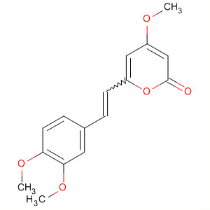 Structure of 2H-pyran-2-one, 6-[(E)-2-(3,4-dimethoxyphenyl)ethenyl]-4-methoxy-