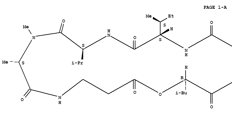 Structure of 3-Isopropyl-cyclo(D-Lac-L-Pro-L-Ile-L-Val-N-methyl-L-Ala-βAla-)
