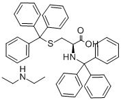 二乙基胺 N-三苯甲基-3-(三苯甲硫基)-L-丙氨酸盐结构式