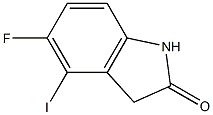 1,3-dihydro-5-fluoro-4-iodo-2H-indol-2-one结构式