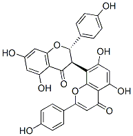 Structure of 8-[(2S,3R)-5,7-dihydroxy-2-(4-hydroxyphenyl)-4-oxo-chroman-3-yl]-5,7-dihydroxy-2-(4-hydroxyphenyl)chromen-4-one