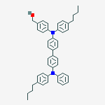 Structure of (4-((4-butylphenyl)(4'-((4-butylphenyl)(phenyl)amino)biphenyl-4-yl)amino)phenyl)methanol