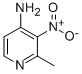 Structure of 4-Pyridinamine,  2-methyl-3-nitro-