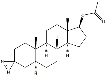 Structure of 17-acetoxy-3,3-diazenediyl-androstane