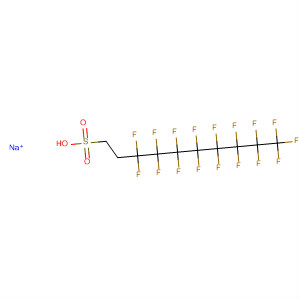 Structure of 1-Decanesulfonic acid,3,3,4,4,5,5,6,6,7,7,8,8,9,9,10,10,10-heptadecafluoro-, sodium salt