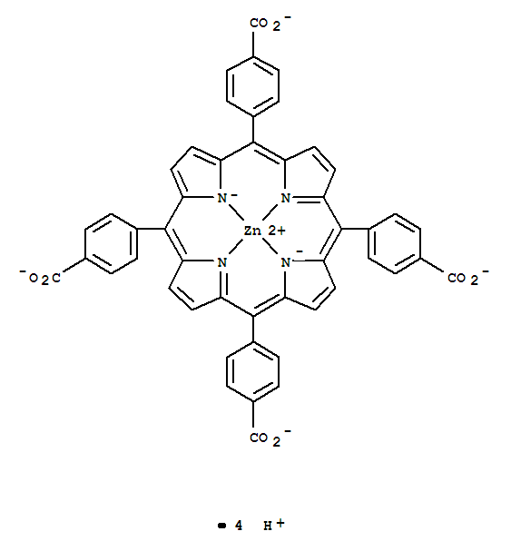 Structure of zinc(II) tetrakis(4-carboxyphenyl)porphine