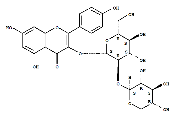 Structure of 4H-1-Benzopyran-4-one,5,7-dihydroxy-2-(4-hydroxyphenyl)-3-[(2-O-b-D-xylopyranosyl-b-D-glucopyranosyl)oxy]-