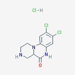 8,9-dichloro-1,2,3,4,4a,6-hexahydropyrazino[1,2-a]quinoxalin-5-one,hydrochloride结构式