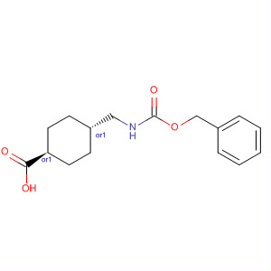 Structure of Cyclohexanecarboxylic acid,4-[[[(phenylmethoxy)carbonyl]amino]methyl]-, trans-
