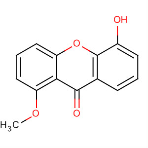5-羟基-1-甲氧基-9H-氧杂蒽-9-酮 的化学结构式