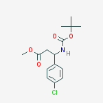 Methyl 3-((tert-butoxycarbonyl)amino)-3-(4-chlorophenyl)propanoate结构式