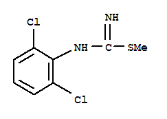 Structure of Carbamimidothioic acid,(2,6-dichlorophenyl)-, methyl ester (9CI)