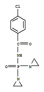Structure of N-[bis(aziridin-1-yl)phosphoryl]-4-chlorobenzamide