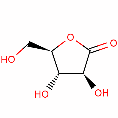 Structure of Arabinonic acid, gamma-lactone, D-