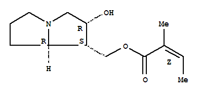 Structure of (Z)-2-Methyl-2-butenoic acid [(1S,2R,7aR)-hexahydro-2β-hydroxy-1H-pyrrolizin-1β-yl]methyl ester