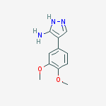 4-(3,4-Dimethoxyphenyl)-1H-pyrazol-5-amine结构式