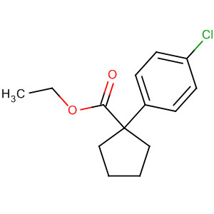 Structure of Cyclopentanecarboxylic acid, 1-(4-chlorophenyl)-, ethyl ester