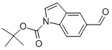 Structure of Indole-1-carboxylic acid, 5-forMyl-, 1,1-diMethylethyl ester