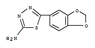 Structure of 1,3,4-Thiadiazol-2-amine, 5-(1,3-benzodioxol-5-yl)-