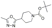 1-BOC-4-(5-甲基-1,3,4-噁二唑-2-基)哌啶结构式