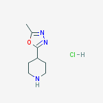 Structure of 2-Methyl-5-(piperidin-4-yl)-1,3,4-oxadiazole hydrochloride