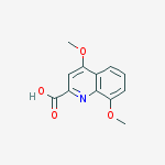 4,8-dimethoxyquinoline-2-carboxylic acid结构式