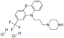 10-[3-(1-Piperazinyl)propyl]-2-(trifluoromethyl)-10H-phenothiazine Dihydrochloride结构式