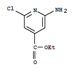 ethyl 2-amino-6-chloropyridine-4-carboxylate结构式