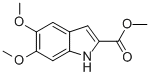 Structure of 1H-indole-2-carboxylic acid, 5,6-dimethoxy-, methyl ester