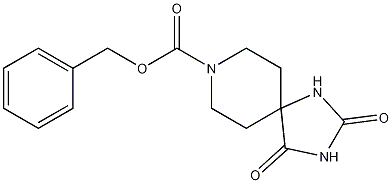 2,4-二氧代-1,3,8-三氮杂螺[4,5]癸烷-8-甲酸苄酯结构式