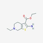 Ethyl 2-amino-6-ethyl-5,7-dihydro-4h-thieno[2,3-c]pyridine-3-carboxylate结构式