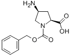 Structure of (2S,4S)-4-amino-1-phenylmethoxycarbonylpyrrolidine-2-carboxylic acid