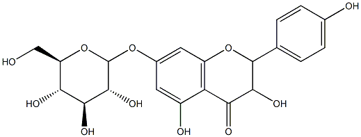 Structure of 4H-1-Benzopyran-4-one,7-(b-D-glucopyranosyloxy)-2,3-dihydro-3,5-dihydroxy-2-(4-hydroxyphenyl)-,(2R-trans)-