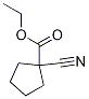 Structure of Cyclopentanecarboxylic acid, 1-cyano-, ethyl ester