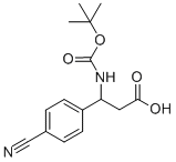 Structure of 3-N-Boc-3-(4-cyanophenyl)propionic acid