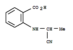 Benzoic acid,2-[(1-cyanoethyl)amino]-结构式